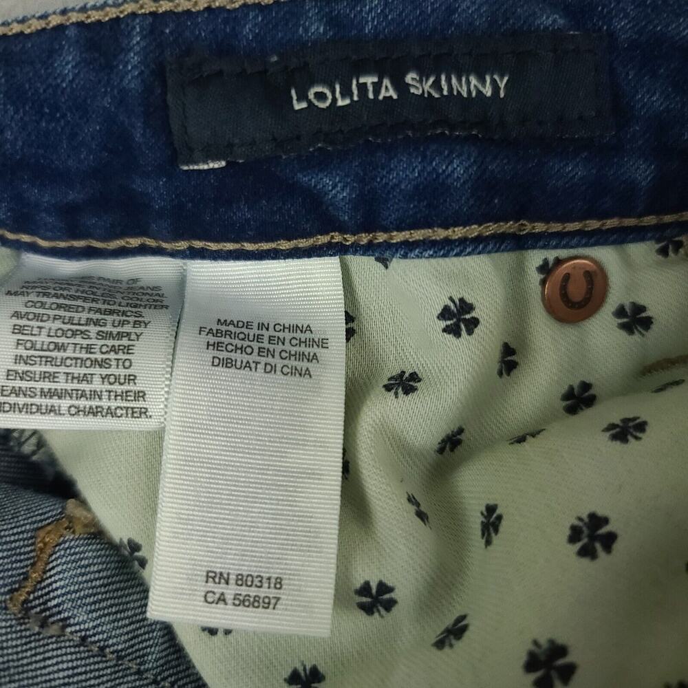 Lucky Brand Lolita Skinny Jeans Womens 2 26 Blue Denim Mid Rise Stretch - Picture 3 of 16